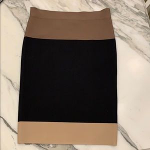 BCBG Colorblock body con skirt- sz M